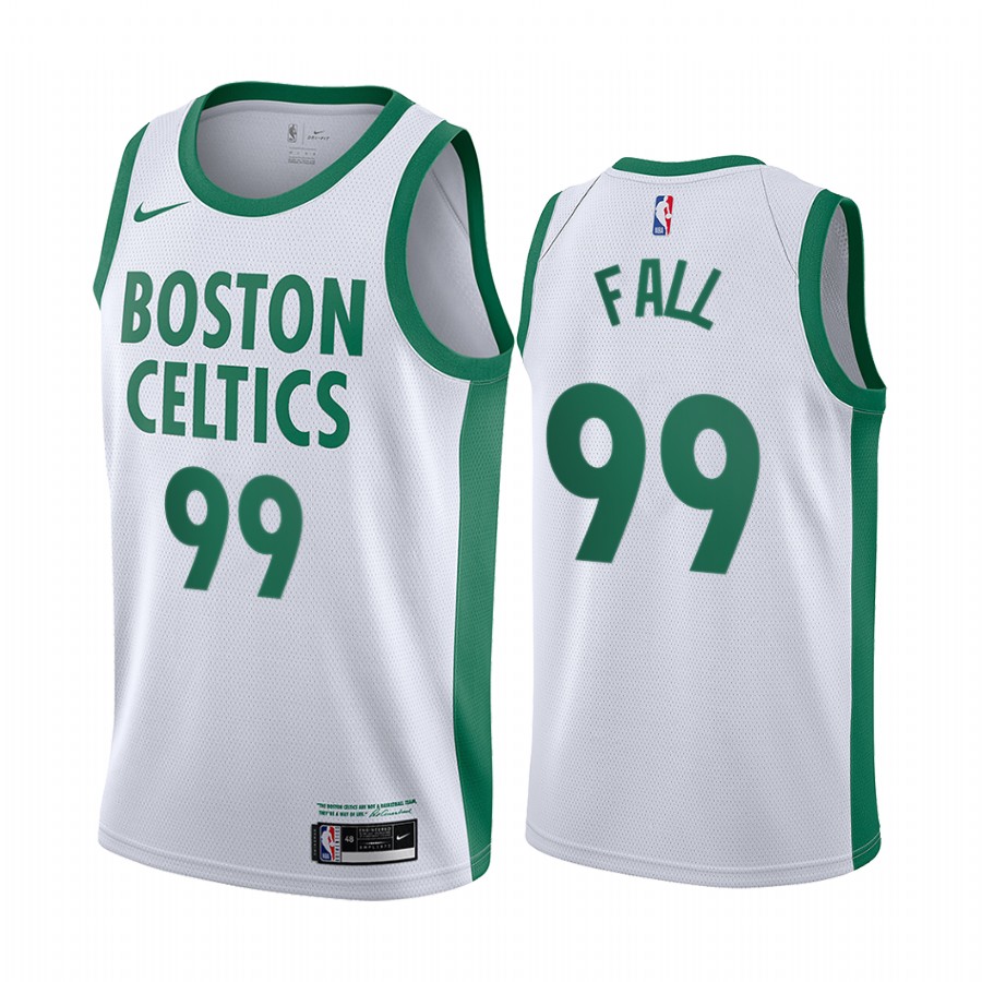 Men's Boston Celtics Tacko Fall #99 White 2020-21 New Uniform City Edition Jersey 2401FGBA